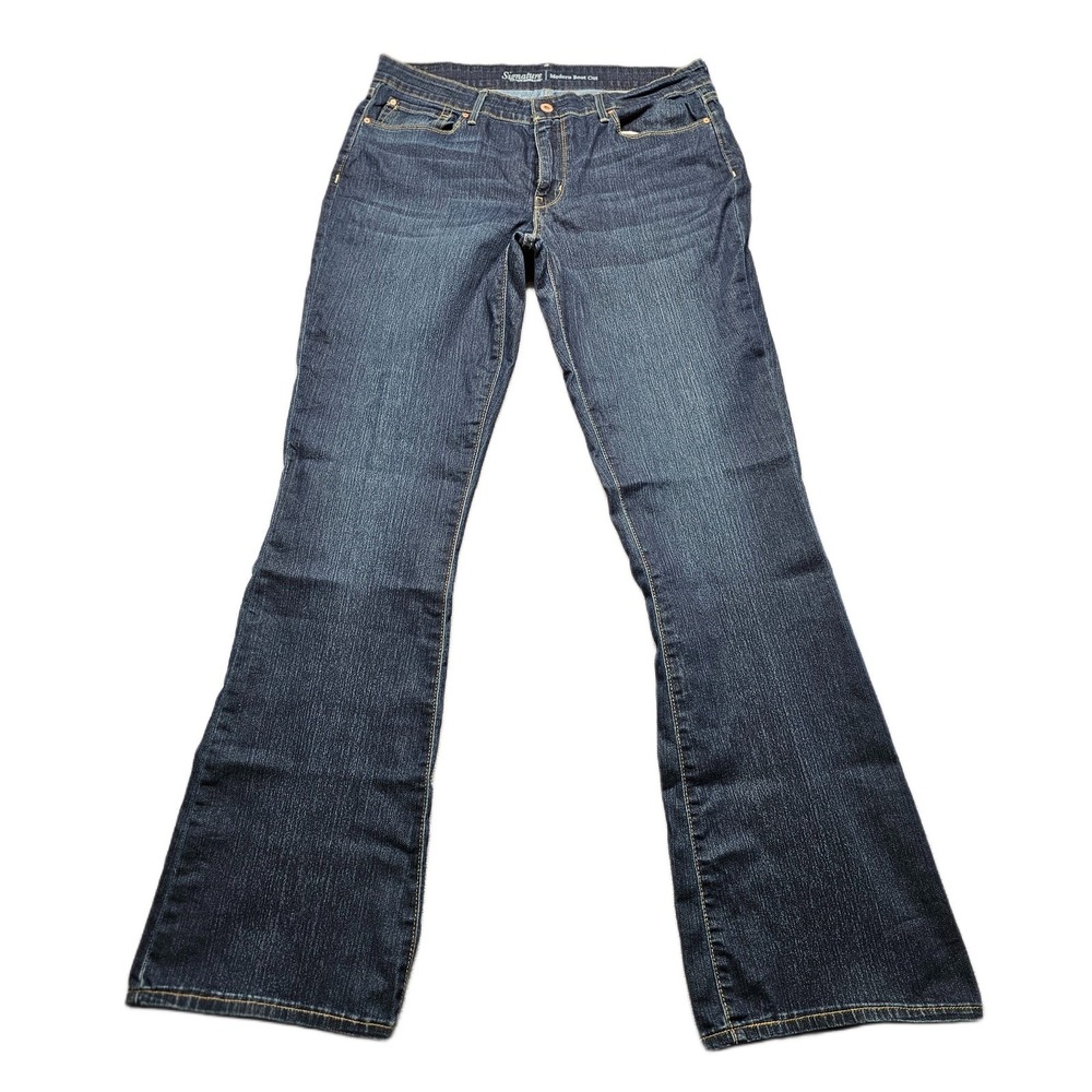 Signature‎ by Levi's Jeans Womens 33 Blue Stretch Dark Wash Modern Bootcut Leg
